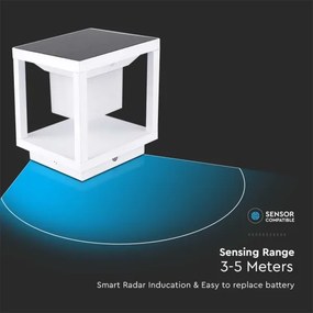 LED Napelemes lámpa érzékelővel LED/2W/5,5V 3000K IP65 2600 mAh fehér