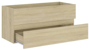 Sonoma tölgy színű szerelt fa mosdószekrény 100 x 38,5 x 45 cm