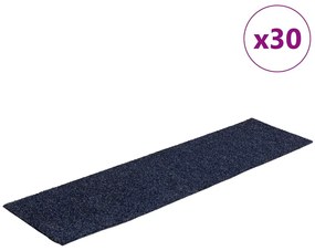 30 db szürke kék lépcsőszőnyeg öntapadós téglalap alakú