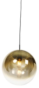 Art Deco lógólámpa fekete aranyszínű üveggel 33 cm - Pallon