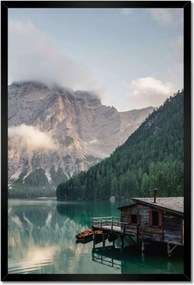 Poszterek keretben 40x60 Tájkép hegyekkel Házikó