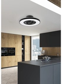 Matt fekete LED mennyezeti lámpa Halmstad – Trio