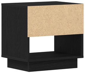 2 db Éjjeli asztal Fekete tölgy 45x34x49 cm Műanyag