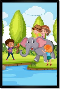 Poszterek keretben 40x60 Állatkert Állatok Szafari Elefánt
