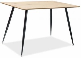 ROMULUS étkező asztal, 120x75x80, tölgy/fekete