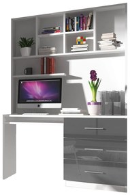 PC asztal Paralia PD03 (fehér + fényes szürke). 1058965