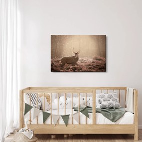 Kép - Szarvas az erdőben (90x60 cm)