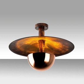 Kurt 13355 réz fém függőlámpa, Ø48 cm
