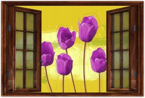 Poszterek 120x80 Mezei pipacsok Mézes háttér