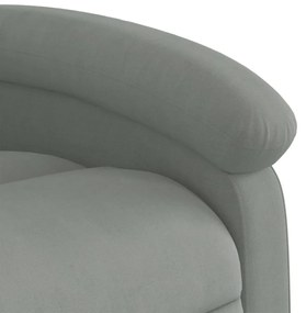 világosszürke bársony dönthető masszázsfotel