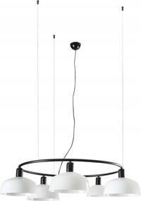 Faro Tatawin M kör alakú függőlámpa, fehér, 5xE27, állítható felfüggesztés