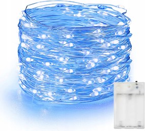 Drótos lámpa 100 Led 10M. elemes lámpa kék