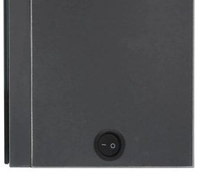 szürke LED-es tükrös fürdőszobaszekrény 50 x 14 x 60 cm
