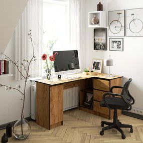 Sarok PC asztal Bienvenida (craft tölgy) (J). 1117073