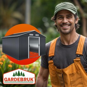 Deuba Kerti ház - 312x257x178 cm - antracit színben