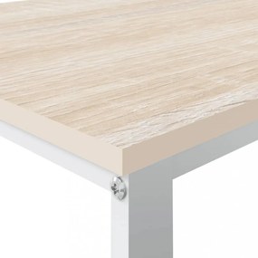 vidaXL fehér-tölgyszínű forgácslap számítógépasztal 110 x 60 x 73 cm