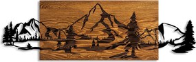 Mountain Range fa-fém faldekoráció