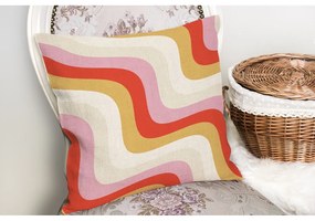 Párnahuzat 43x43 cm Creamy Raspberry Swirl – Mila Home