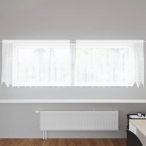 Függönyök függönyökkel Fehér 300 x 80 cm Poliészter