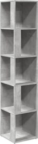 vidaXL betonszürke szerelt fa sarokszekrény 33 x 33 x 164,5 cm