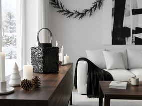 Lámpás flitterekkel LOFTY GLAM 27 cm, fekete