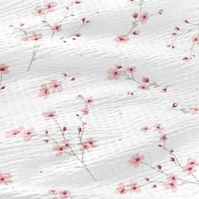 Goldea krepp párnahuzat - cseresznyevirágok 40 x 40 cm