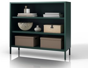 Alacsony polcos szekrény LUCA , 1000 x 900 x 350 mm, Modern: palack zöld