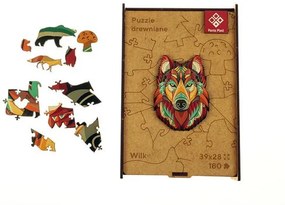 Puzzle, fa, A3, 180 darabos, PANTA PLAST Mystery Wolf (INP422000301)