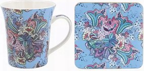 Bögre alátéttel Lucerne kék