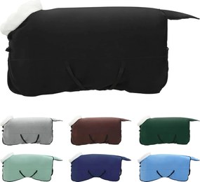 vidaXL Ló Takaró Fekete 135 cm Polár fleece