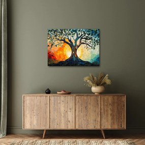 Kép – Mozaik – nap és fa I. (70x50 cm)