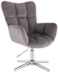 HR650CROSS Grafit modern velúr szék