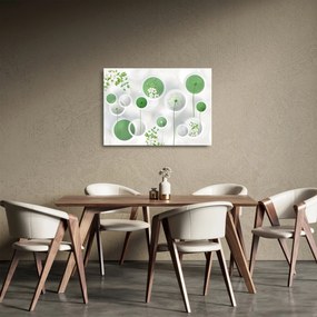 Kép - Virágok körben (üvegen) (70x50 cm)
