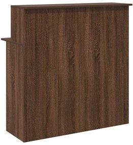 recepciós pult barna tölgyszínű 100x50x103,5 cm szerelt fa