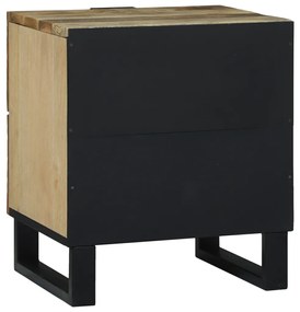 Éjjeli szekrények - 2 db, 40x33.5x46 cm, tömör mangófa és préselt fa