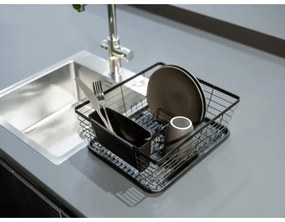 WENKO 54766100 - Edénycsepegtető BLACK OUTDOOR KITCHEN 36x30 cm fekete/fekete