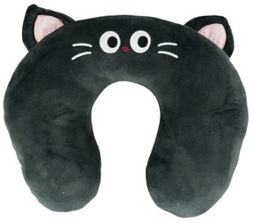 Utazós párnácska TRAVEL FRIENDS 33x25 cm plüss - több színben Termék színe: Fekete