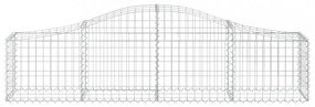 8 db íves horganyzott vas gabion kosár 200x30x40/60 cm