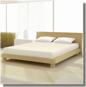Pamut-elastan classic natúr színű gumis lepedő 120cm 200-220 cm-es alacsony matracra
