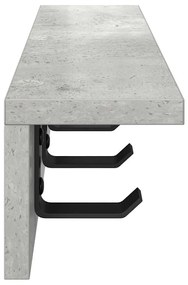Fali Kabáthorog Beton szürke 60 x 10.5 x 10.5 cm Faanyag
