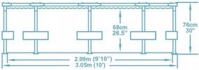 Bestway STEEL PRO MAX Fémvázas medence 305 x 76 cm