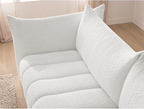 Fehér buklé sarokkanapé (bal oldali-heverő résszel) Azra – Bobochic Paris