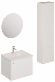 Fürdőszobagarnitúra mosdóval, mosogató csapteleppel, kifolyóval és szifonnal Naturel Ancona fehér KSETANCONA11