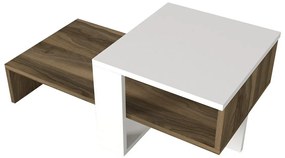 Chain White and Walnut dohányzóasztal