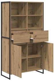 Széf fiókkal 2 pcs Művészi tölgy 81 x 36 x 150.5 cm Faanyag