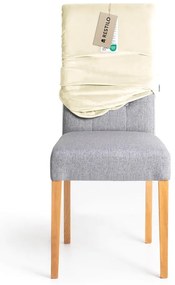 Krémszínű gumis szék huzat szett 4 db-os 48 cm Sento – Restilo