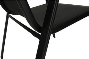 Rakásolható szék, sötétszürke/fekete, ALDERA