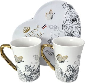 Bögre szett 2 db doboz szív 350 ml Queen Isabell elegáns ajándék
