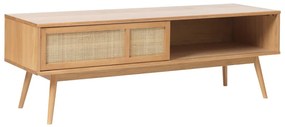 Natúr színű TV-állvány tölgyfa dekorral 150x50 cm Barrali – Unique Furniture