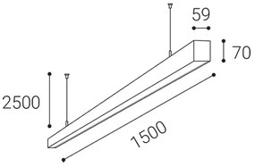 LED2 - LED Csillár zsinóron NOLI LED/60W/230V 3000K/3500K/4000K fehér